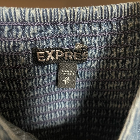 NWOT Express Blue Denim Tank Top Dress, Size XS - Picture 4 of 5